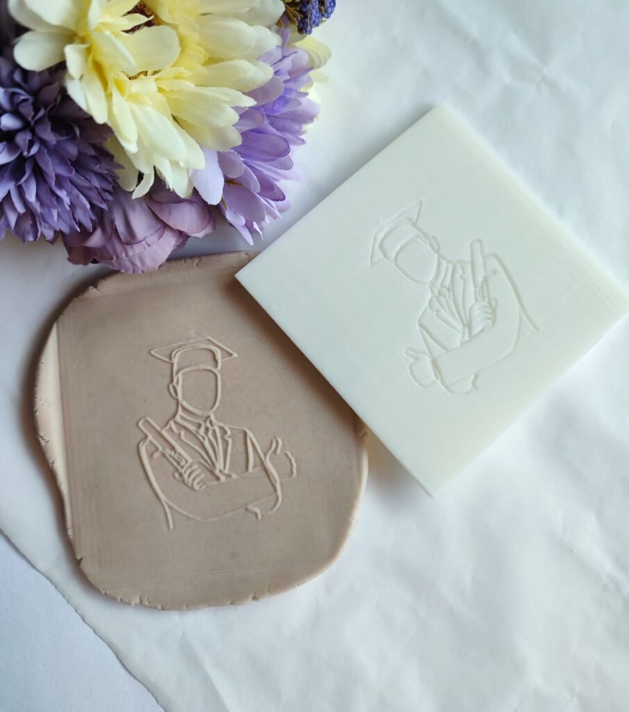 Graduation boy debosser stamp