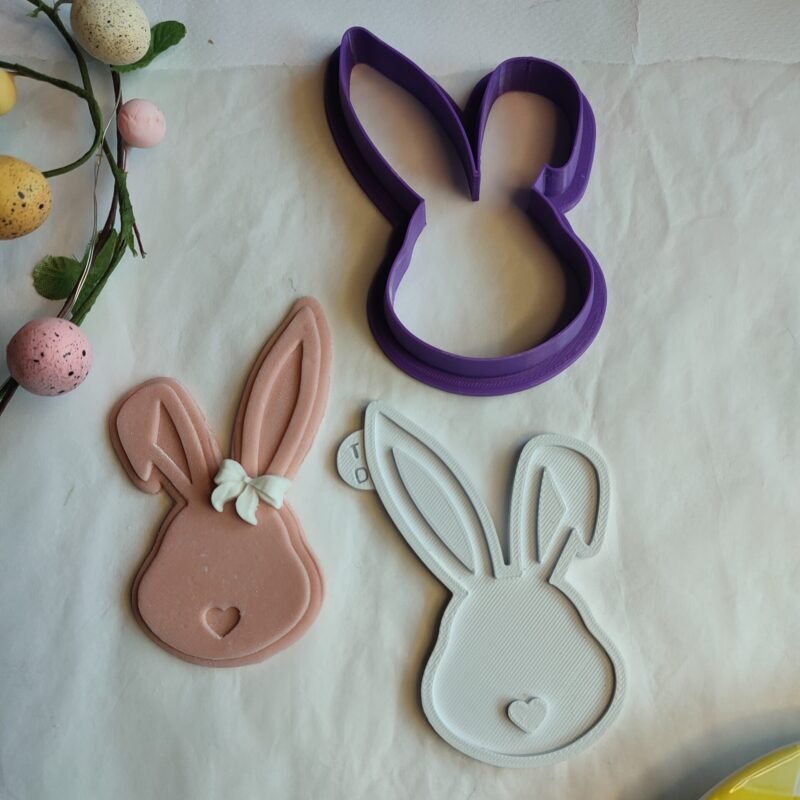 Bunny face heart