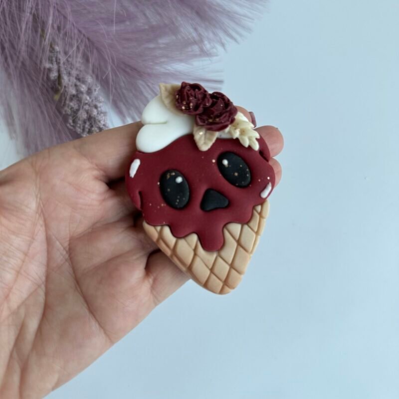 Halloween ice cream skull