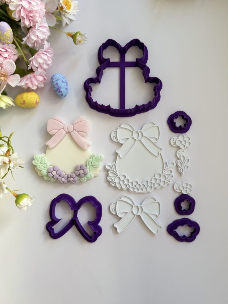 Κουπάτ Egg with bow and flowers