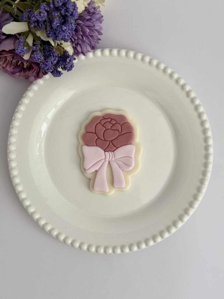 Peony with bow