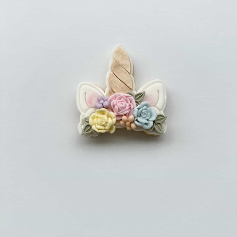 Unicorn horn with flowers
