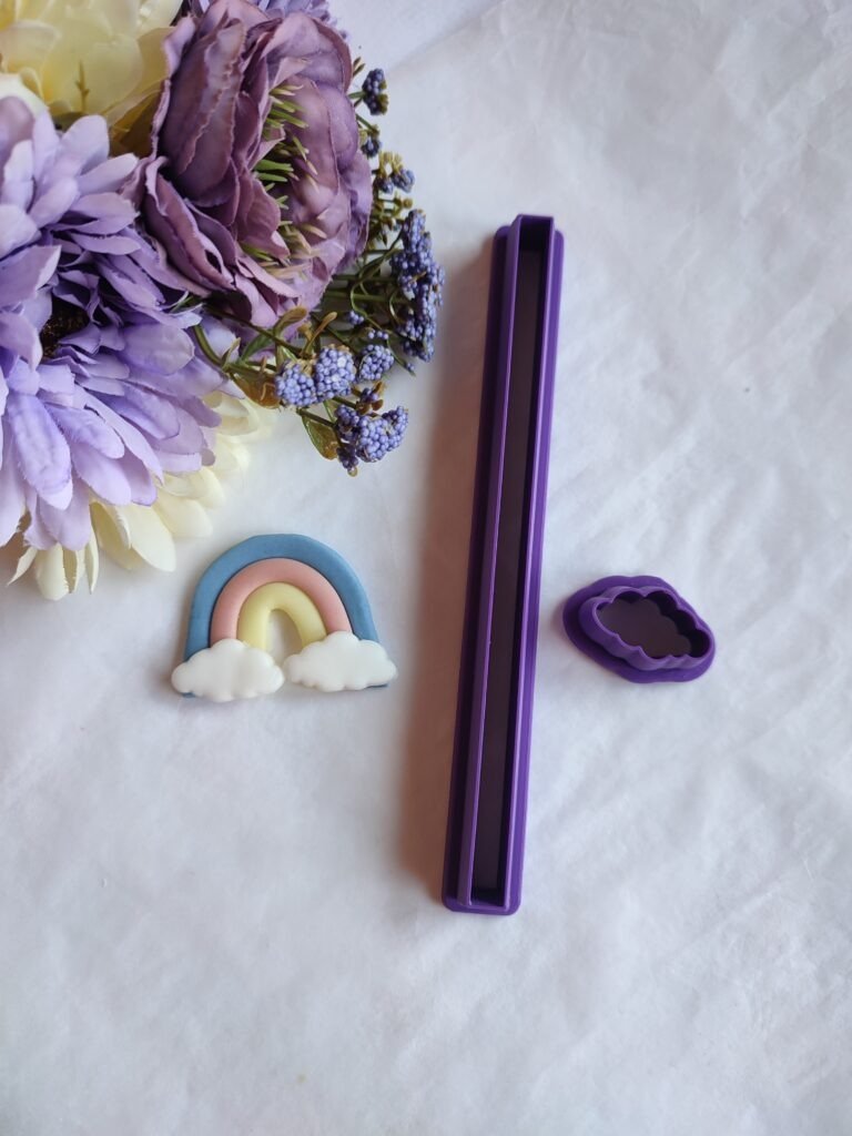 Mini rainbow with clouds