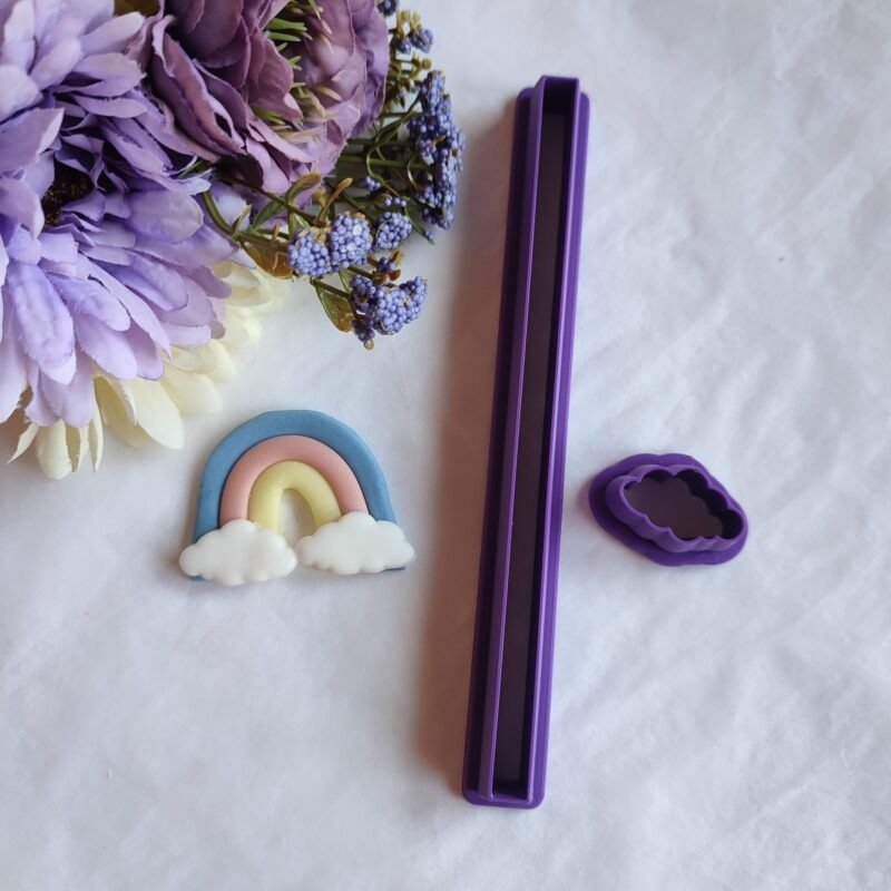 Mini rainbow with clouds