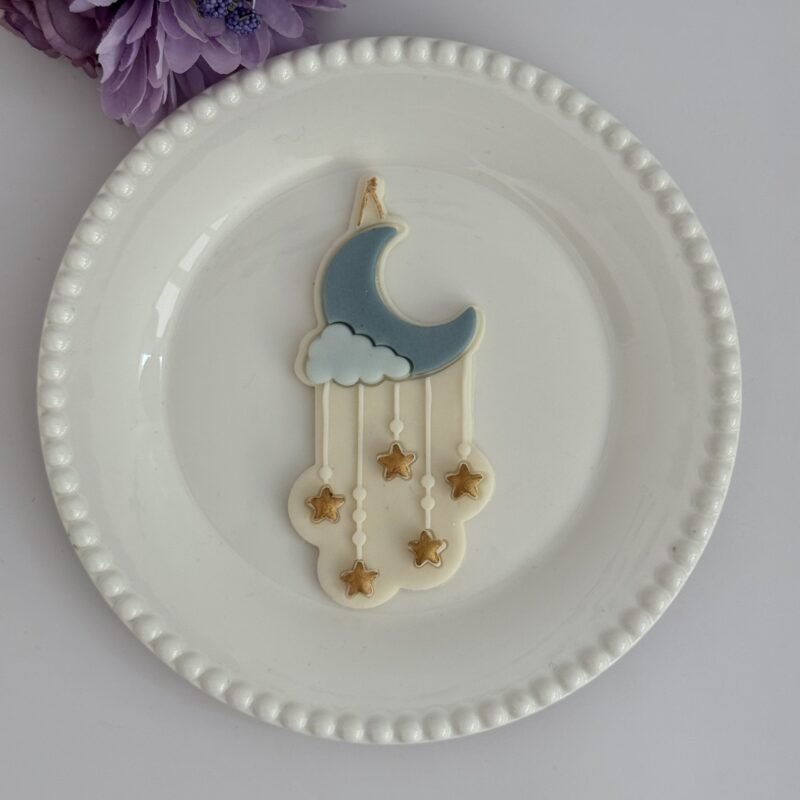 Moon with hanging stars