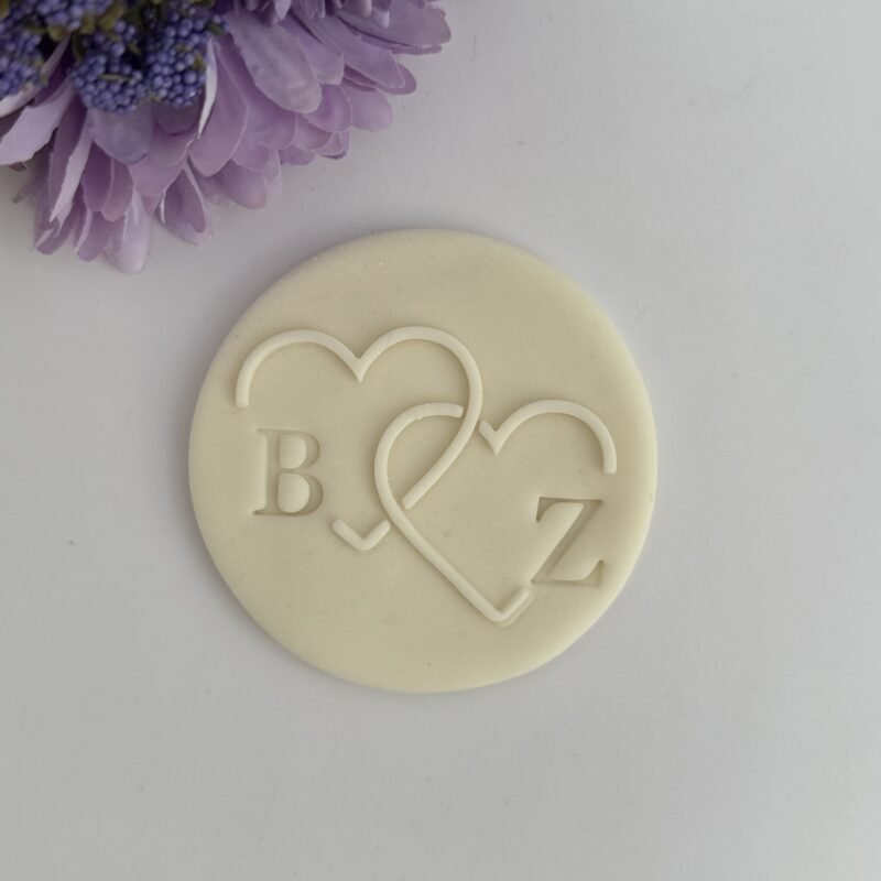Two hearts wedding couple