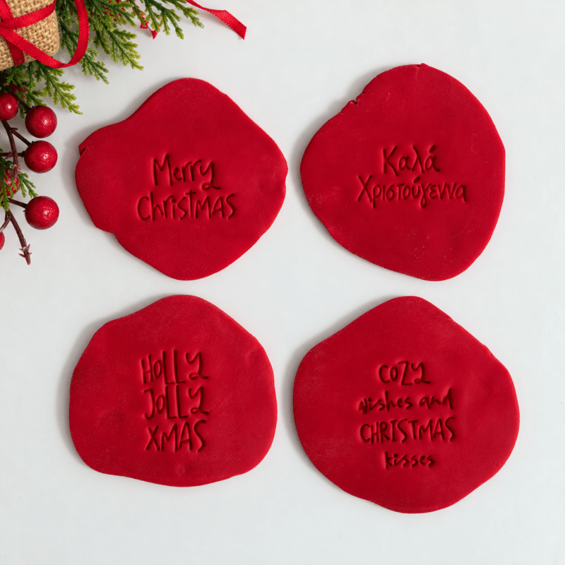 4 stamps with Christmas wishes