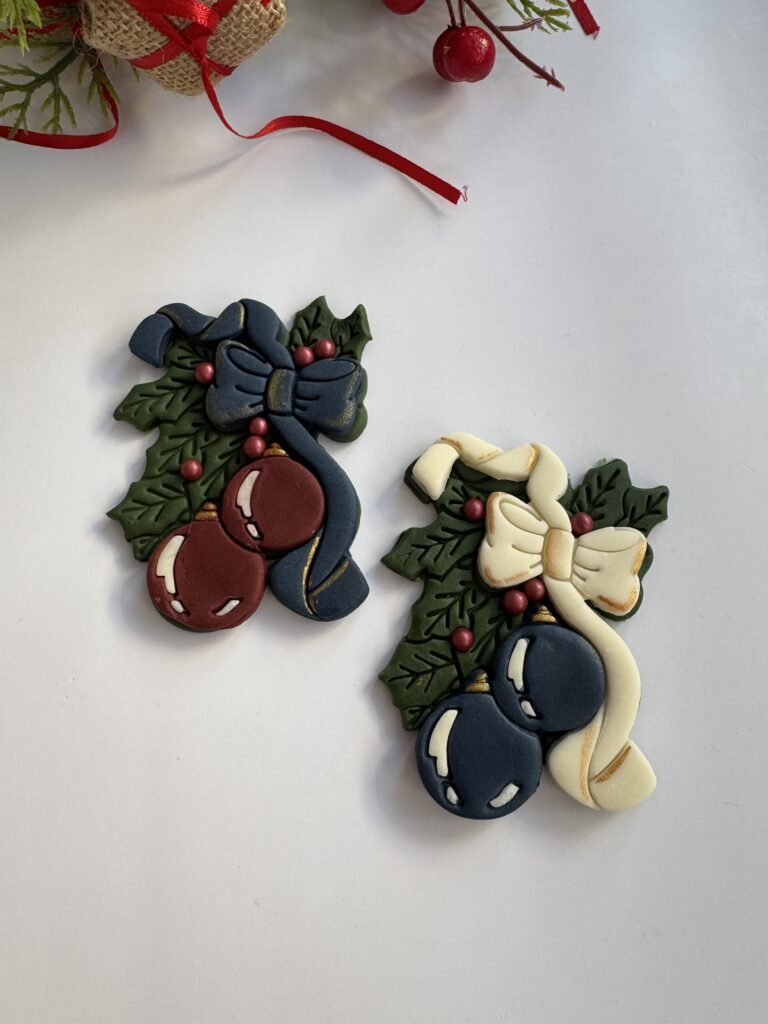 Christmas balls with bow