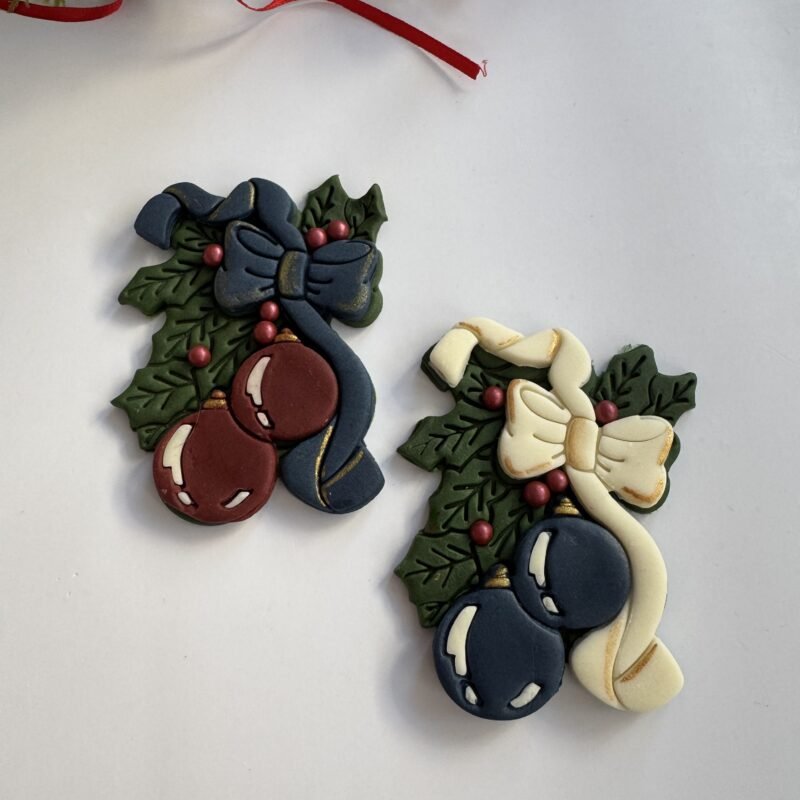Christmas balls with bow