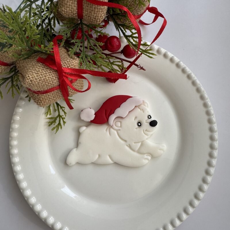 Santa bear on ice