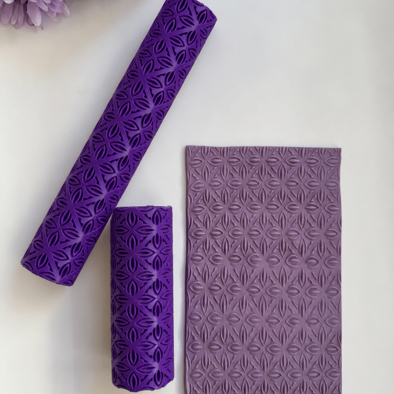 Floral tile rolling pin